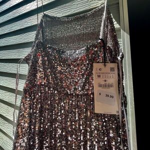 Zara Sequins Midi dress